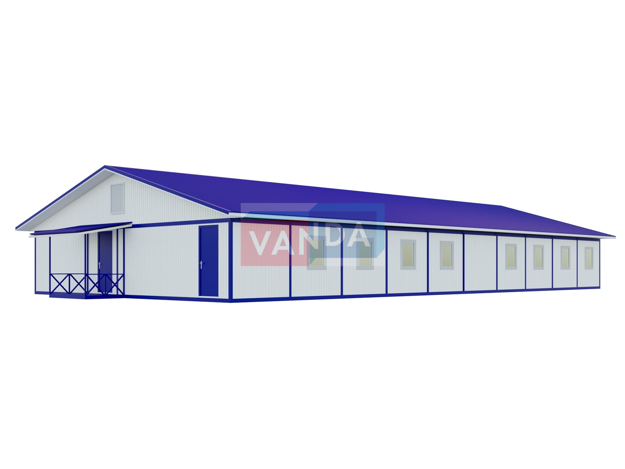 Проект офисного здания 12x24 Панели ПВХ
